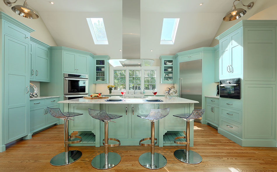 HarwichPort Blue Kitchen and Island