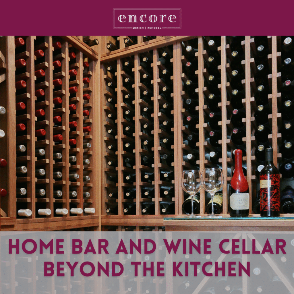 Ultimate Home Bar and Wine Cellar Beyond the Kitchen