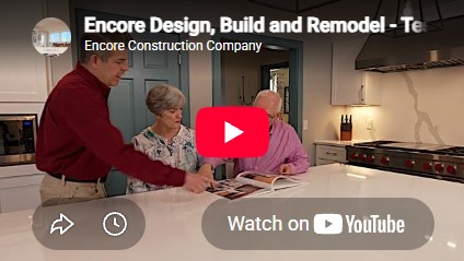 Watch Encore on YouTube Encore representative and homeowners reviewing plans in a renovated kitchen. Watch the Encore video on YouTube (opens in a new tab).
